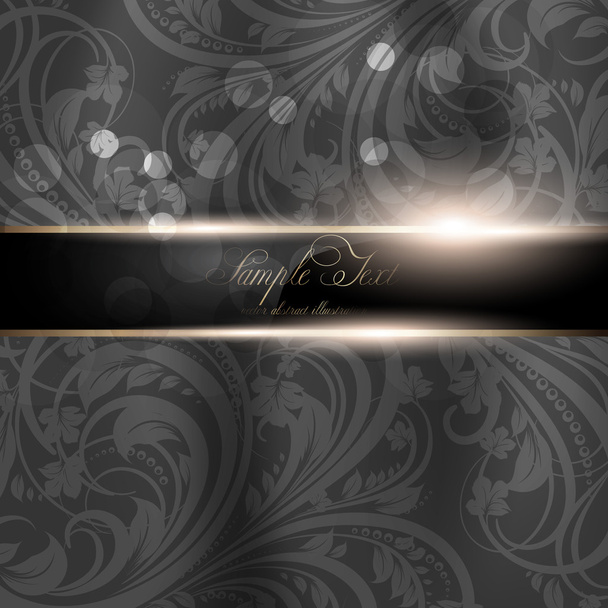 Seamless Wallpaper, Vector Background, Silk. Black - Vetor, Imagem