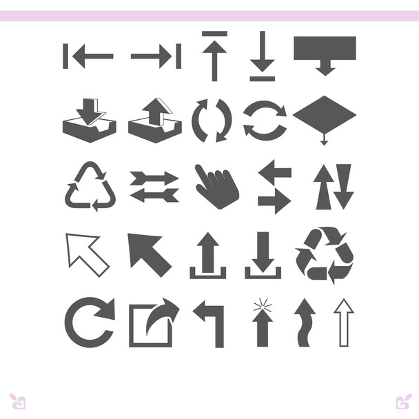 Flechas iconos conjunto
 - Vector, Imagen
