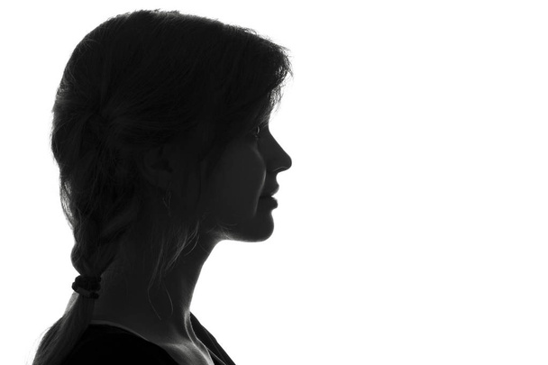silhouette fashion portrait of a woman - Foto, afbeelding