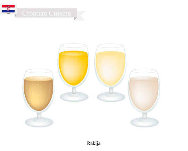 Rakija o Brandy de frutas, bebida popular en Croacia
 - Vector, Imagen