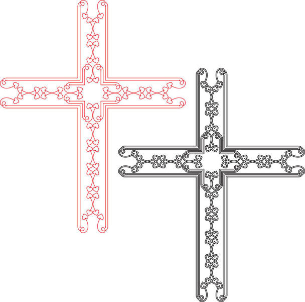 Християнський хрест дизайн
 - Вектор, зображення
