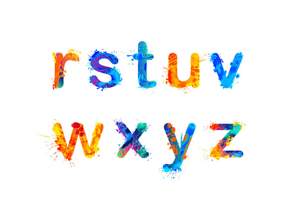 Alphabet. Letters r, s, t, u, v, w, x, y, z. Part 3 of 3 - Vector, Image