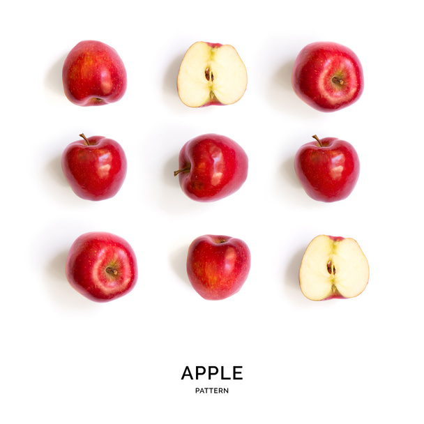 Modèle sans couture avec des pommes.  - Photo, image