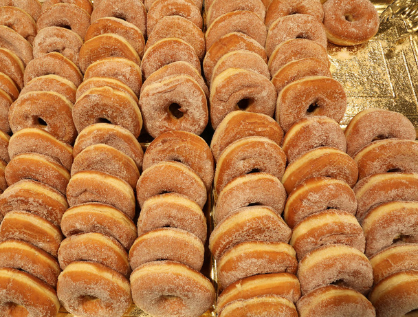many sweet donuts stuffed and not for sale in bakery - Photo, Image