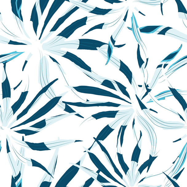 Vector abstract watercolor pattern with palm leaves. - Vector, Image