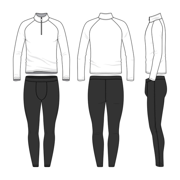 Διάνυσμα πρότυπα κενό πουκάμισο και παντελόνι τζόκινγκ - Διάνυσμα, εικόνα
