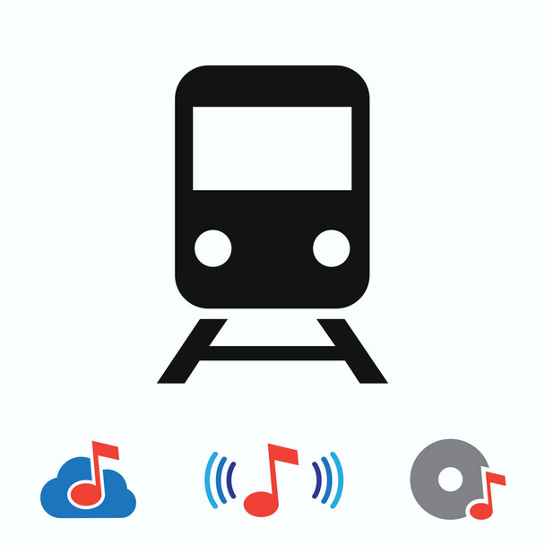 train icon, vector - Vector, Imagen