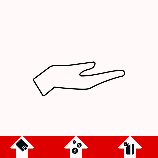 Hand pictogram vector - Vector, afbeelding