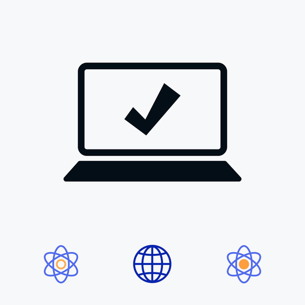 Laptop ikon, vector - Vektor, kép