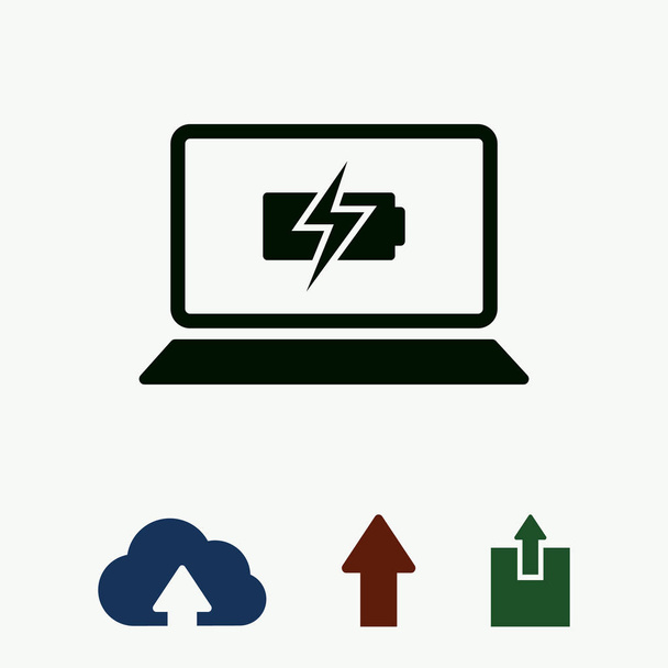 laptop icon, vector - Vector, Image
