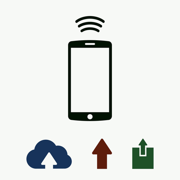 mobiele smartphone pictogram - Vector, afbeelding