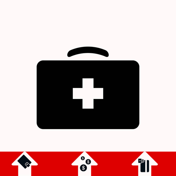 Значок медицинской сумки
 - Вектор,изображение