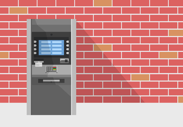 ATM machine in bank or office - Vector, Image