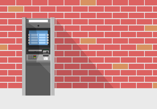 ATM machine in bank or office - Vettoriali, immagini