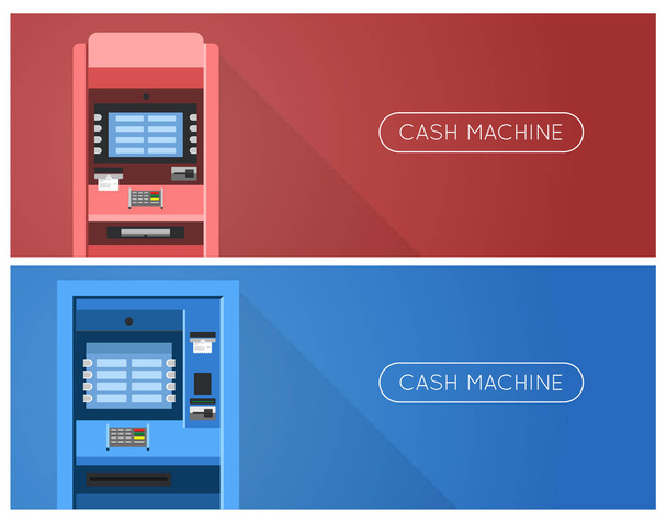 ATM machine in bank or office - Vektor, obrázek