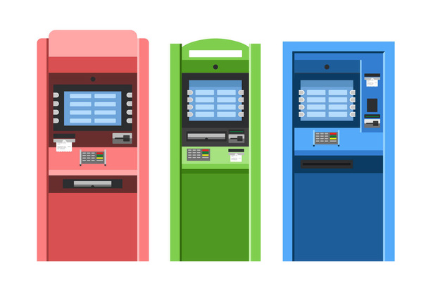 ATM machines vector set  - Wektor, obraz