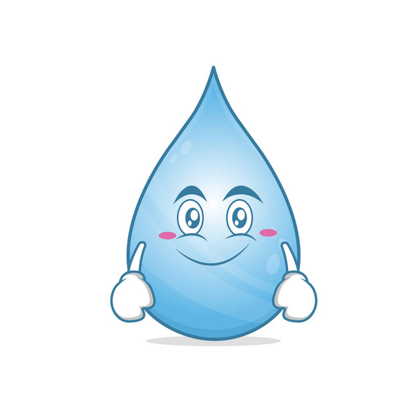 Smile water cartoon character vector - Vettoriali, immagini