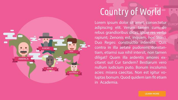 Country of World Conceptual Design - Vector, Image