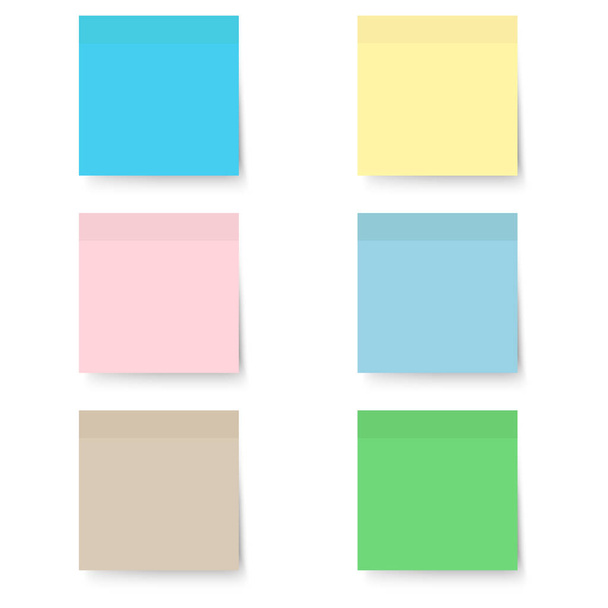 Sticky Notes (Pastel 6 Pcs.) - Vector, Image