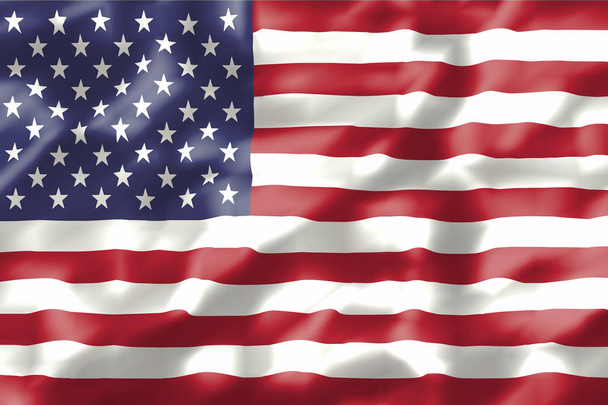 bandeira americana ondulada
 - Foto, Imagem