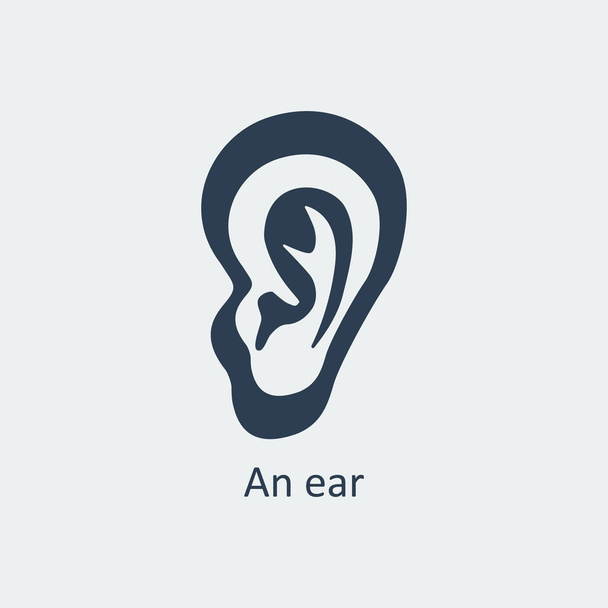 Un'icona dell'orecchio. Illustrazione vettoriale
 - Vettoriali, immagini