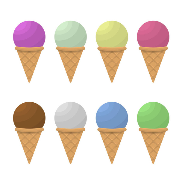Set de helados - Vector, Imagen