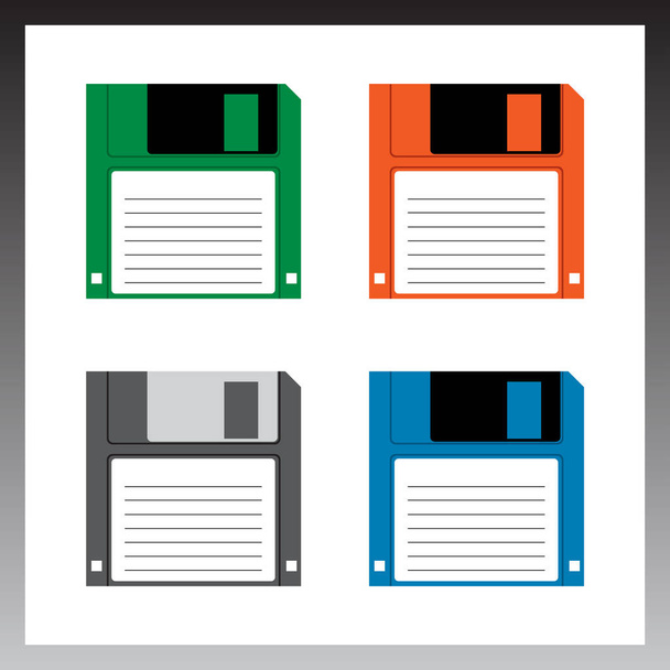 Floppy disk, vector set - Vecteur, image