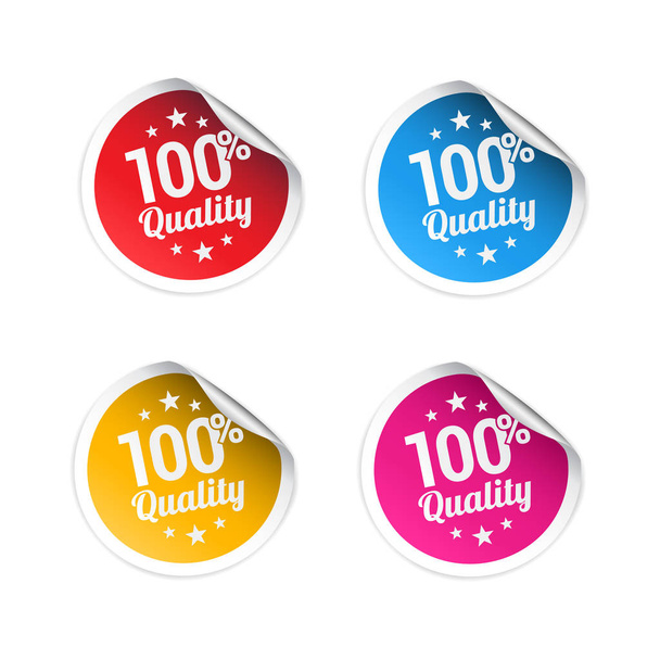 100% Quality Stickers - ベクター画像