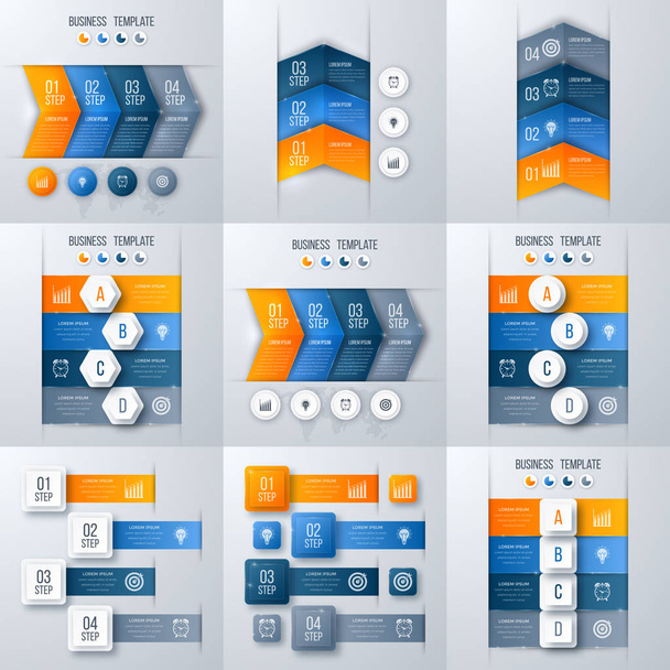 Set with infographics - Vector, imagen