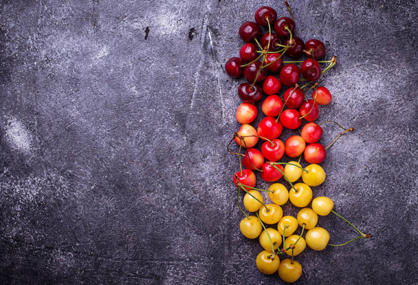 Different type of colorful cherries - Photo, Image