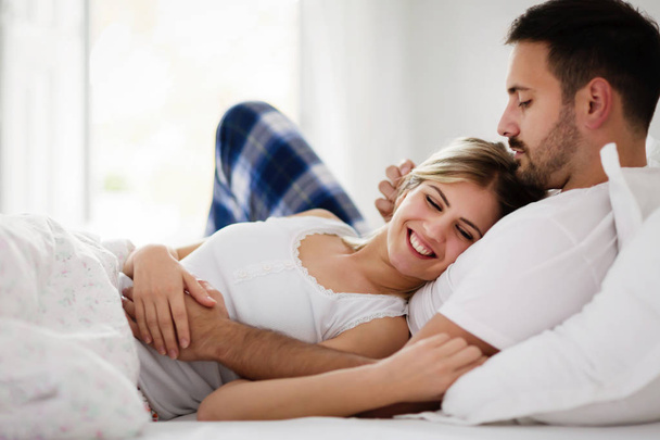 couple enjoying their time in bed - Photo, image