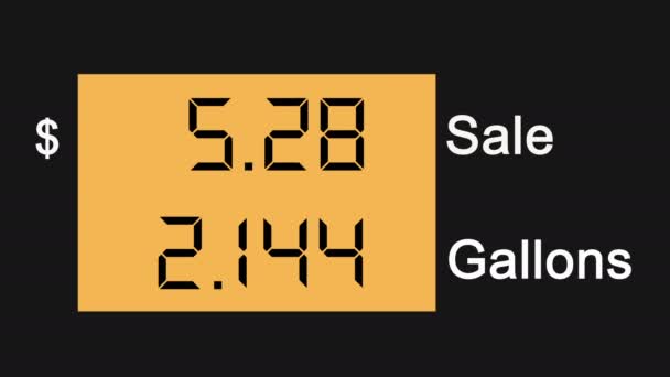 駅ポンプ画面にガソリン価格の上昇 - 映像、動画