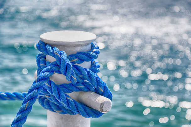   a rope in  yacht accessory  boat  - Photo, Image