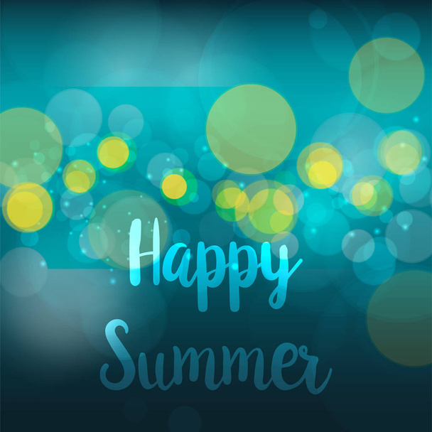 Happy Summer. Vector abstract bokeh blur background. Festive def - ベクター画像