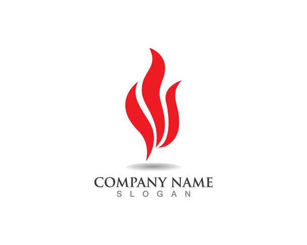 Fiamma fuoco natura logo e simboli icone modello - Vettoriali, immagini