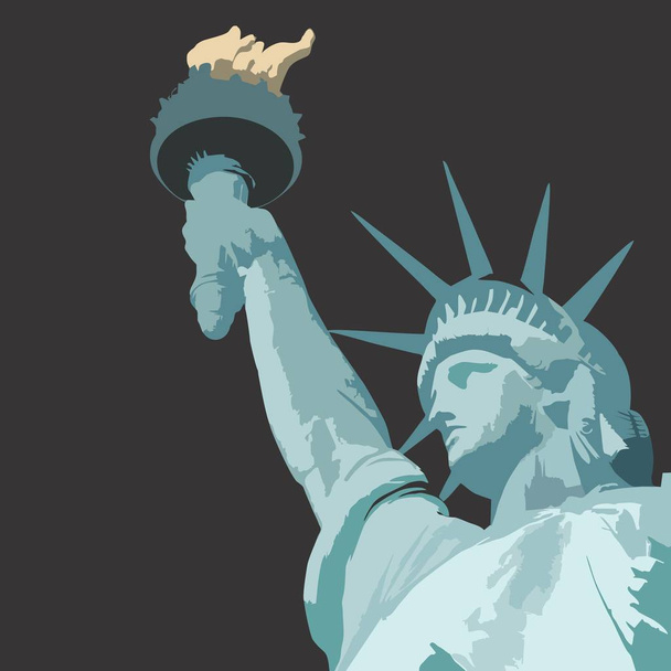 Statue de la liberté en gros plan avec illustration vectorielle de la torche
  - Vecteur, image