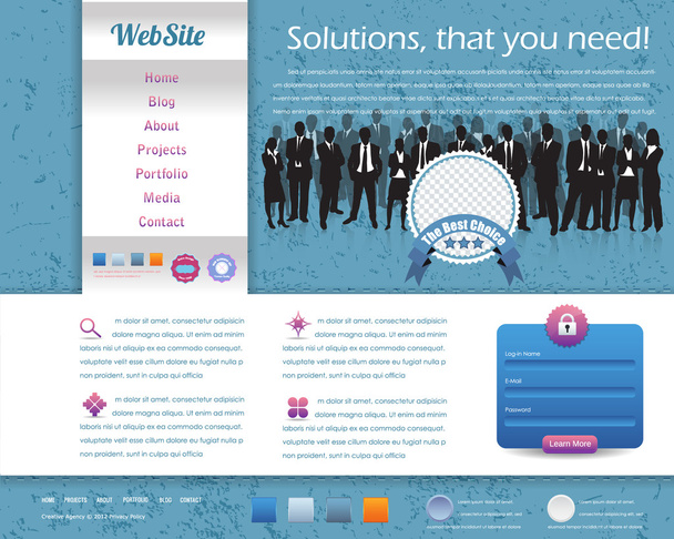 Business Style Website design vector elements - Vector, imagen