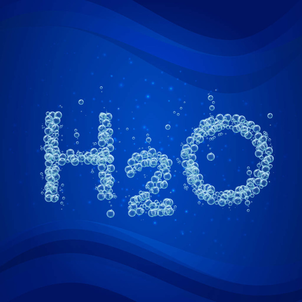 Wasserblase Hintergrund h2o - Vektor, Bild