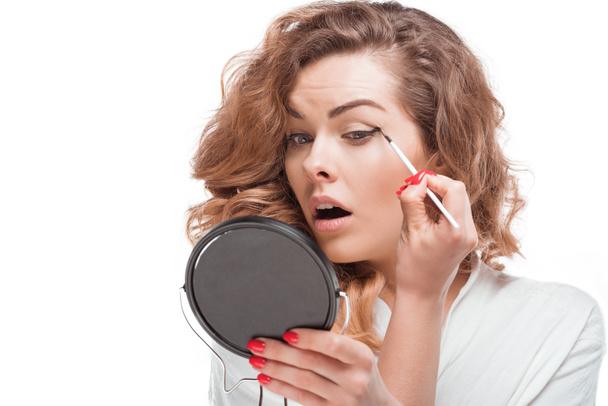 woman putting eyeliner - Photo, Image