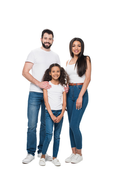 Familia multiétnica feliz
 - Foto, Imagen