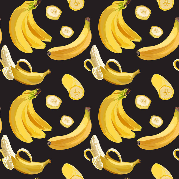 Seamless Vector Banana Pattern - Vector, imagen