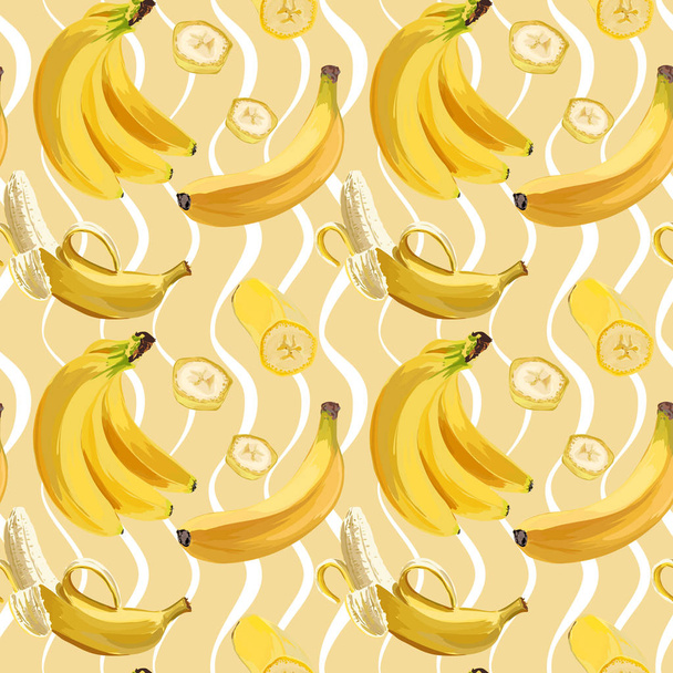 Wektor wzór banana - Wektor, obraz