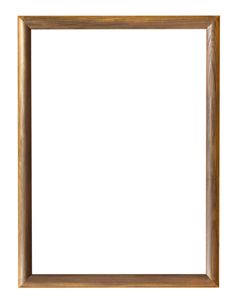 quadro estreito simples de madeira marrom da imagem isolado
 - Foto, Imagem