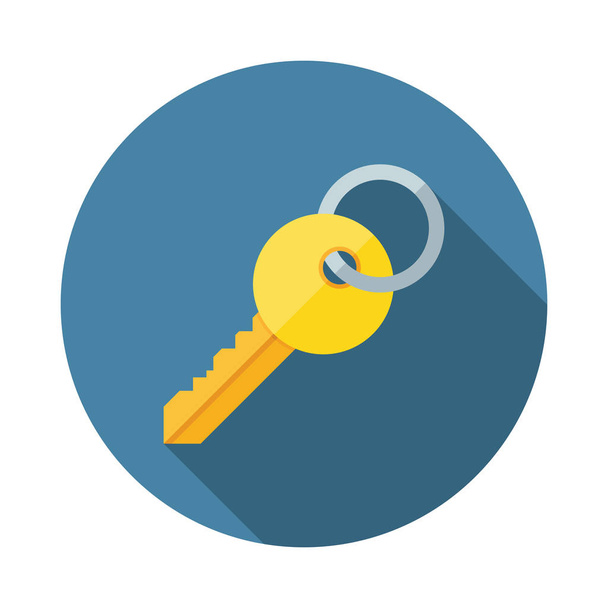 Flat key icon - Vector, Imagen