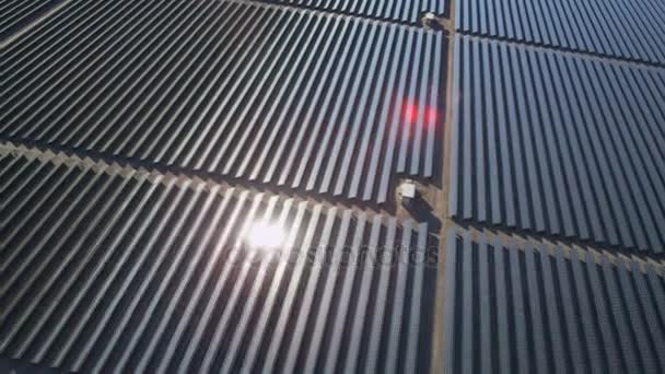 Heliostats in the desert producing Solar energy - Footage, Video