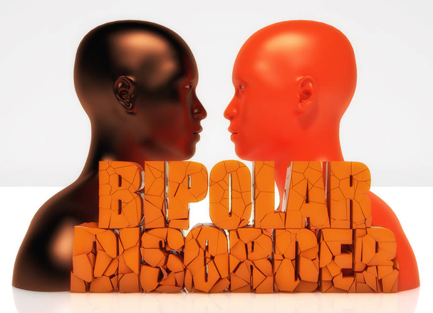 3D text hlavu a bipolární porucha - Fotografie, Obrázek