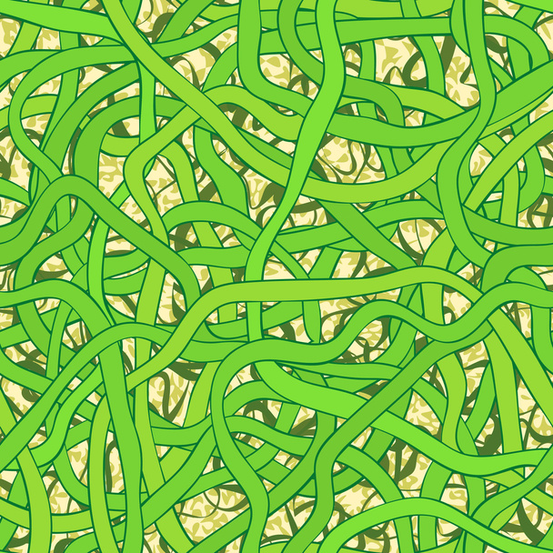 Seamless abstract liana seaweed background - Vector, afbeelding