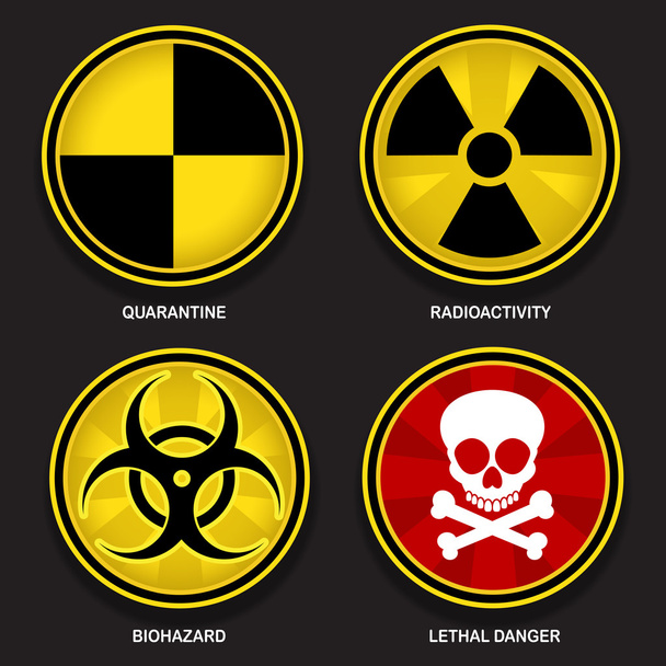 Σύμβολα επικινδυνότητας & σημάδια - Διάνυσμα, εικόνα