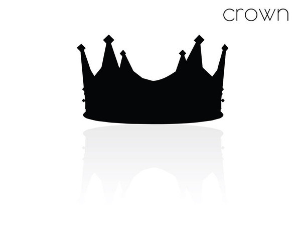 crown silhouette on white background - Vector, Image
