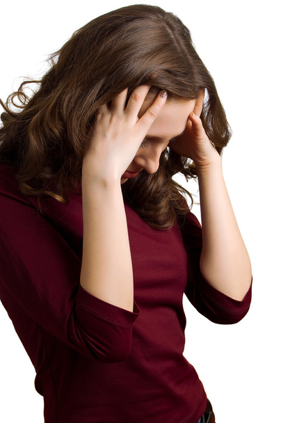 Young women have a headache - Foto, Imagem